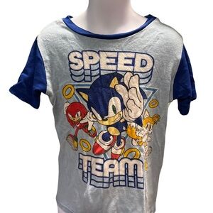 Boys Sonic the Hedgehog Pajama Blue Set Sz L 10